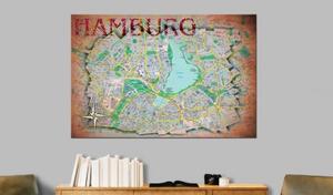 Obraz - Map of Hamburg