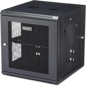 .com 4 Montážní síťová skříň pro nástěnnou instalaci, s policí o výšce 1U, 19" otočná rozvaděčová skříň pro datové/AV/elektronické/počítačové zařízení, s ventilací