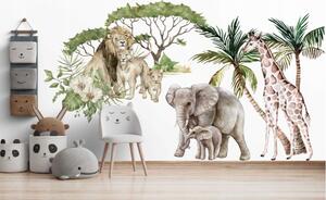 Nálepka na zeď exotické safari 80 x 160 cm