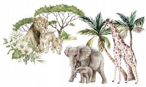 Nálepka na zeď exotické safari 80 x 160 cm