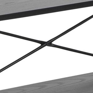 OnaDnes -20% Scandi Černý dřevěný regál Toren 172 cm