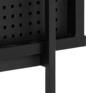 Scandi Černý dřevěný regál Toren 113,8 cm