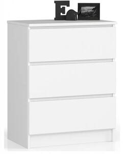 Komoda Akord K60 3 KS 60 x 40 x 77cm bílá matná