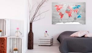 Obraz - World Map: Red Roam