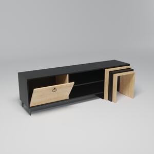 TV stolek/skříňka Zirion (Dub + Černá). 1072429