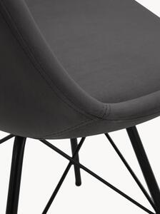 Sametové čalouněné židle Eris, 2 ks
