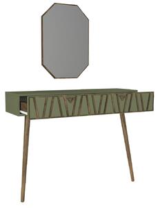 Konzolový stolek Froggy (Ořech + Tmavě zelená). 1071933