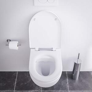 WC bez obruby E-9030 v matné bílé barvě - včetně víka s pozvolným zavíráním