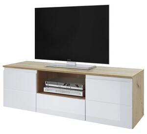 TV stolek MEZO 160 dub artisan/bílá