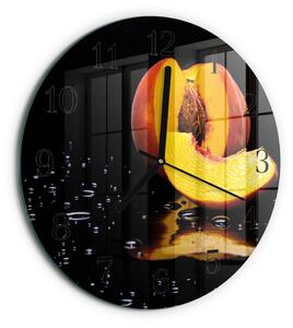 Skleněné nástěnné hodiny Broskev zsoc-fi30-00182673