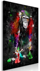 Obraz - Colourful Animals: Chimpanzee (1 Part) Vertical