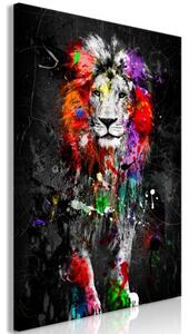 Obraz - Colourful Animals: Lion (1 Part) Vertical