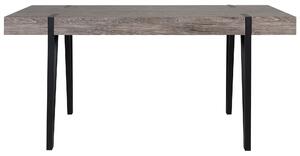 Jídelní stůl 180 x 90 cm, tmavé dřevo s černou ADENA