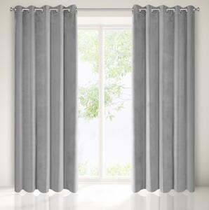 Kvalitní závěs na okno v světle šedé barvě 140 x 250 cm Délka: 250 cm