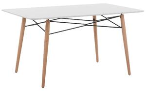Bílý jídelní stůl BIONDI 140 x 80 cm