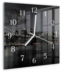 Skleněné hodiny Horizontální most zskb-30x30-00057584
