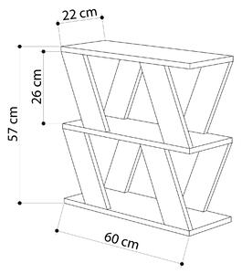 Příruční stolek Lazia (bílá). 1067522