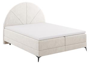 Béžová čalouněná dvoulůžková postel boxspring Cosmopolitan Design Sunset 160 x 200 cm