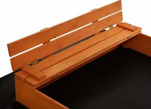Dřevěné pískoviště s lavičkami 120x120cm impregnované + Slevový kód -10 %