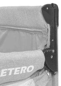 Dětská cestovní postýlka CARETERO ESTI se stahovací bočnicí grey