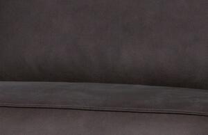Hoorns Tmavě šedá koženková čtyřmístná pohovka Twilight 280 cm