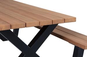 Hoorns Dřevěný zahradní stůl s lavicemi Tabelo 206 x 145 cm