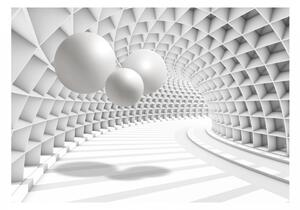 3D tapeta koule v tunelu + lepidlo ZDARMA Velikost (šířka x výška): 200x140 cm