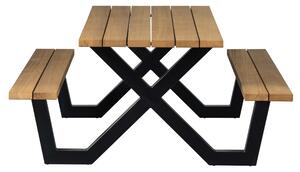 Hoorns Dřevěný zahradní stůl s lavicemi Tabelo 206 x 145 cm