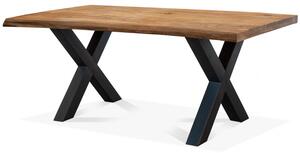 Masivní jídelní stůl z palisandru s kovovýma nohama Livorno 140x90