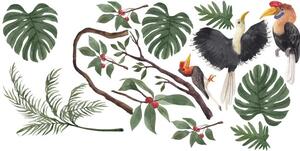 Dekorační nálepka pro děti ptáky v džungli 60 x 120 cm