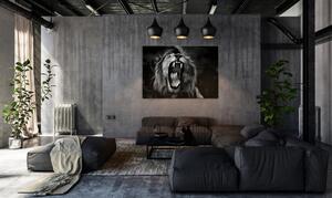 Malvis Obraz černobílý královský lev Velikost: 90x60 cm
