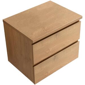 Koupelnová skříňka Carole + deska pod umyvadlo Navira Pro - 36 mm - dub medový - 60x51,6x46 cm