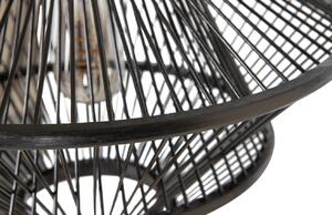 Hoorns Černé pletené bambusové závěsné světlo Hiba 46 cm