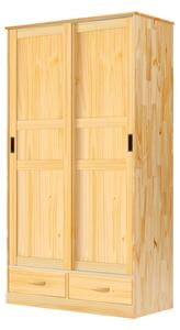 Šatní skříň 2 dveřová z masivu ONIX přírodní borovice