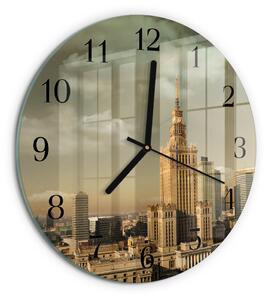 Skleněné nástěnné hodiny Varšava zsoc-fi30-00174075