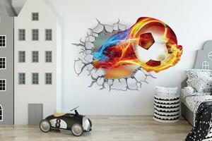 3D samolepka na zeď fotbalový míč 80 x 115 cm