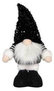Černo-bílý sklandinávský vánoční skřítek Tomte – 10x15x41 cm