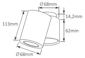HOLDBOX HB12020 ŠÍŘKA: 68 mm, BARVA: bílá, černá
