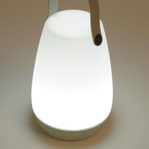 Bílá plastová stolní LED lampa Kave Home Dianela