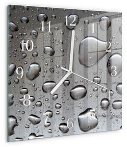 Skleněné hodiny Kapky zskb-30x30-00086649