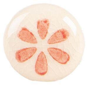 Oranžová keramická úchytka Zesblad – 3x3 cm