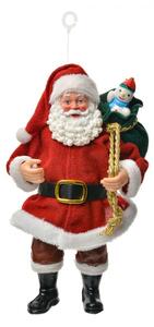 Vánoční figurka Santa Claus s pytlem hraček – 17 cm