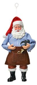 Vánoční figurka Santa Claus kutil s kladivem – 17 cm