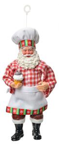 Vánoční figurka Santa Claus pekař s muffinem – 17 cm
