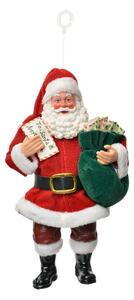Vánoční figurka Santa Claus s pytlem dopisů od dětí – 17 cm