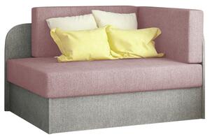 Dětská skládací postel EMILIE růžovo-šedá, 73x166 cm