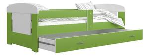Dětská postel FILIP P1 COLOR 180x80, včetně ÚP, bílý/růžový