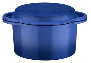 GSW Litinový hrnec / Forma na pečení / Rendlík, 2dílná sada (modrá, litinová forma / pekáč) (100320217019)