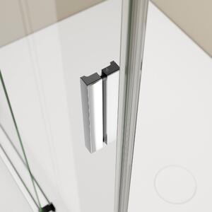 Rohový sprchový kout s posuvnými dveřmi NT806 FLEX - Nano čiré sklo - Možnost volby tloušťky skla