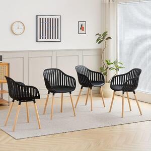 Jídelní židle - křeslo s tvarovaným sedákem - židle - kuchyňská židle - skandinávský design - potah z umělé kůže